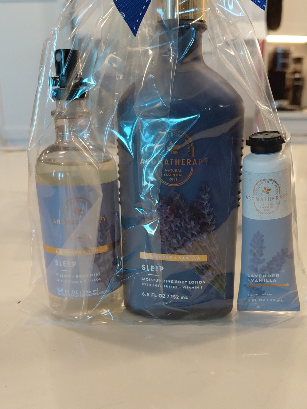 Bath & Body Works Aromatherapy Lavender Vanilla Trio - Blue & White...NEW